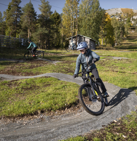 Downhill biking Pyhä Lapland Finland