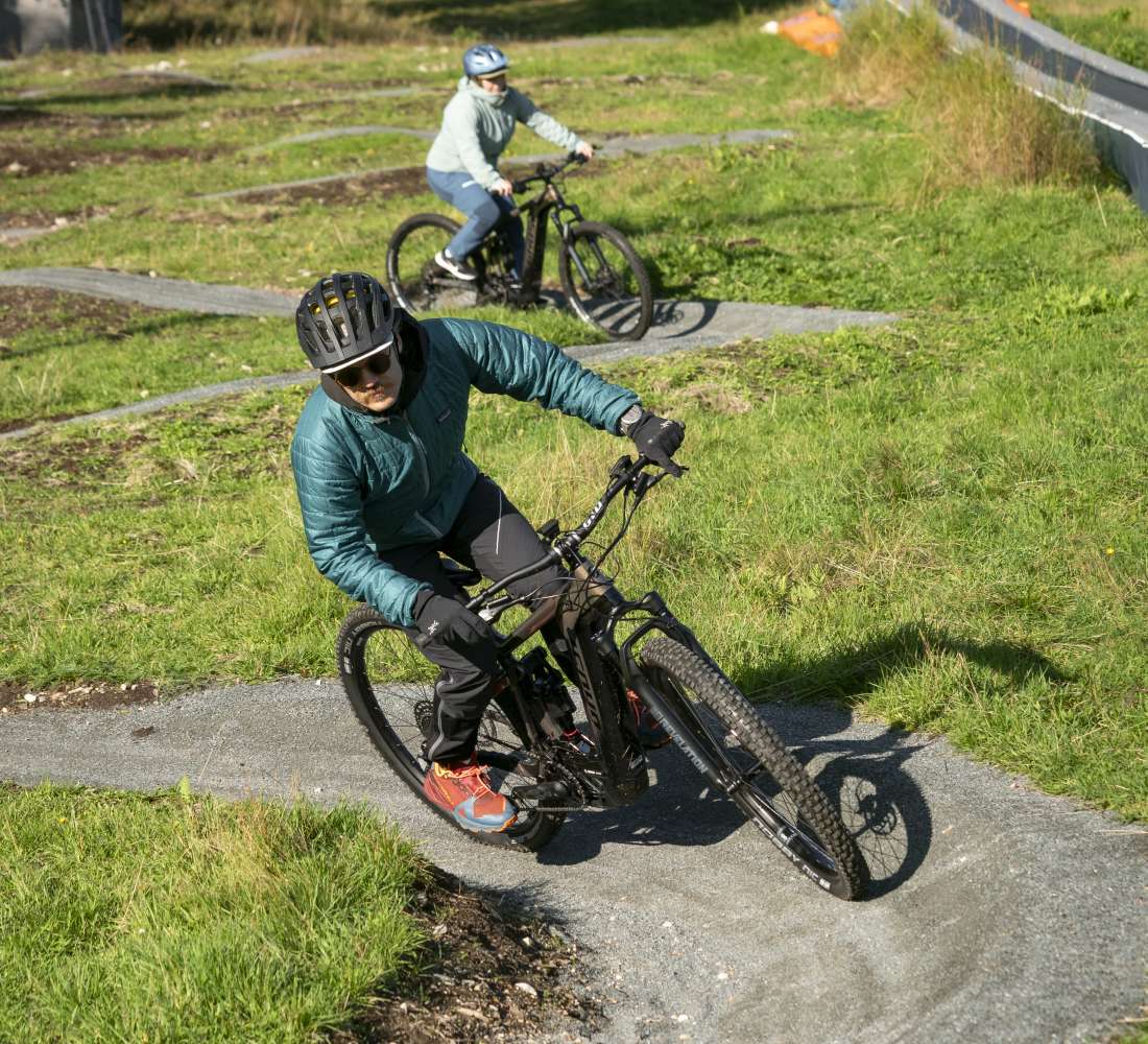 Downhill biking Pyhä Lapland Finland