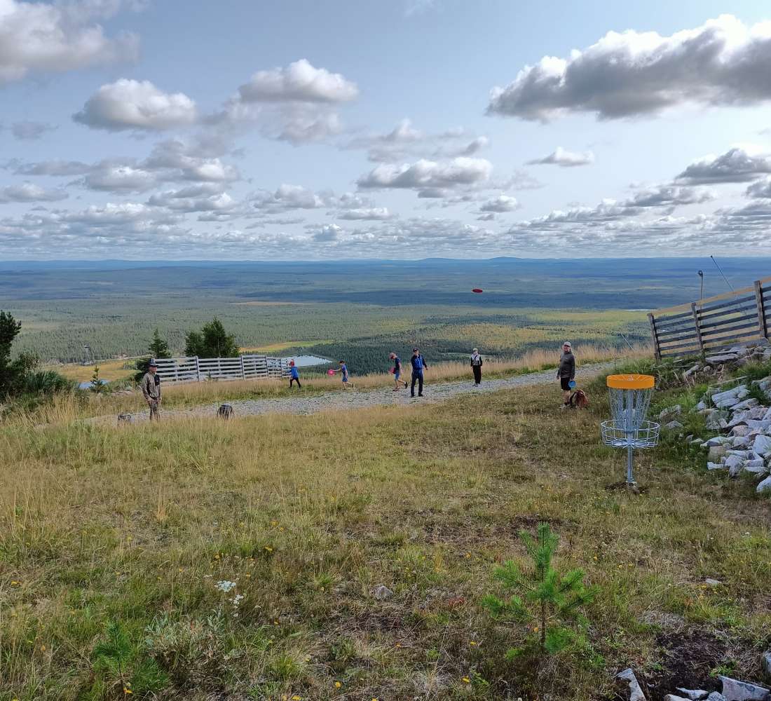 Disc golf views at Pyhä Ski Resort, Lapland