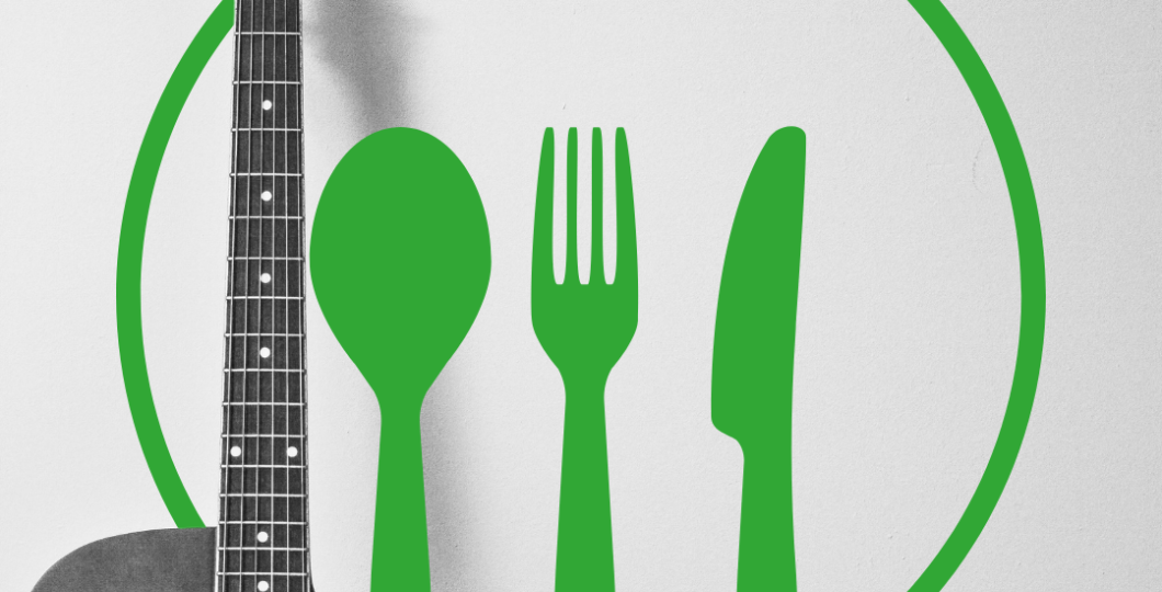 Kitara ja vihreät aterimet